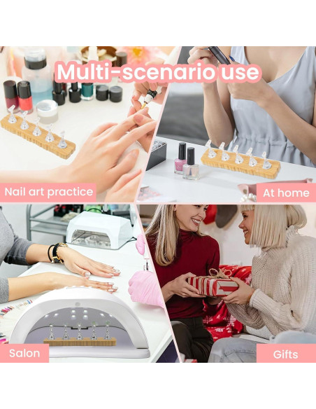 Soporte de Madera para Práctica de Uñas ESUOHYM Mediano