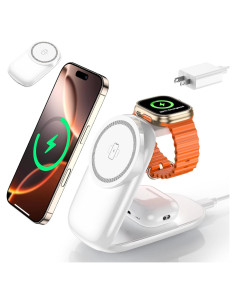 Soporte de Carga Inalámbrica 3 en 1 HEYLINSI Magnético