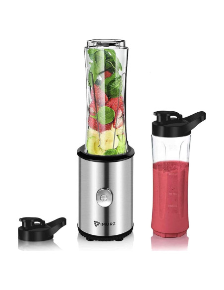 Mezclador Portátil IMURZ 600ml con 2 Botellas para Batidos