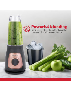 Licuadora Personal Holstein Housewares 0.74L 2 Velocidades Gris/Dorado 2