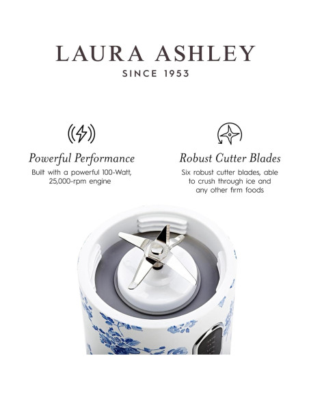 Mezclador Portátil Laura Ashley VQ China Rose 450ml USB