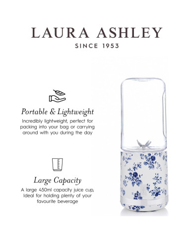 Mezclador Portátil Laura Ashley VQ China Rose 450ml USB