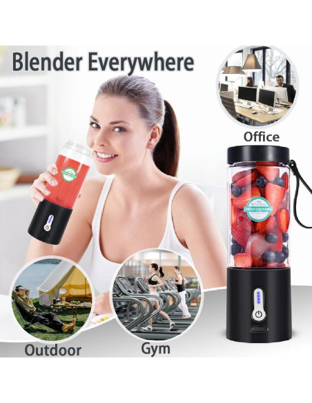 Licuadora Portátil HoneTeek Mini Recargable USB 560g