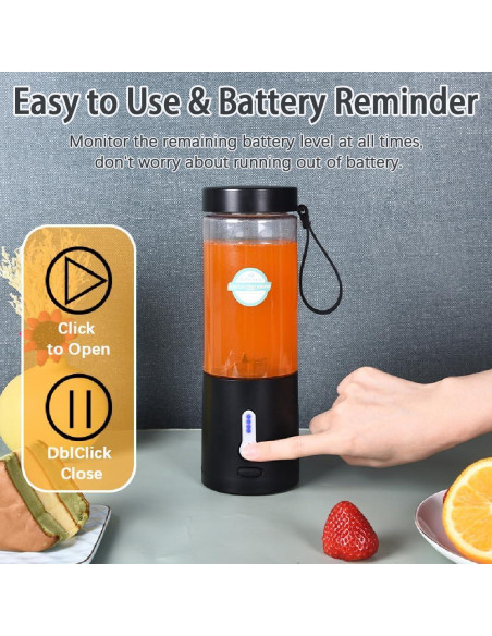 Licuadora Portátil HoneTeek Mini Recargable USB 560g