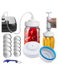 Kit Sellador al Vacío BUVLIVU para Frascos Mason y FoodSaver