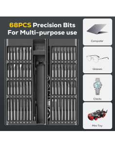 Destornillador Eléctrico Vilcome 68 en 1 Recargable 300 RPM 2