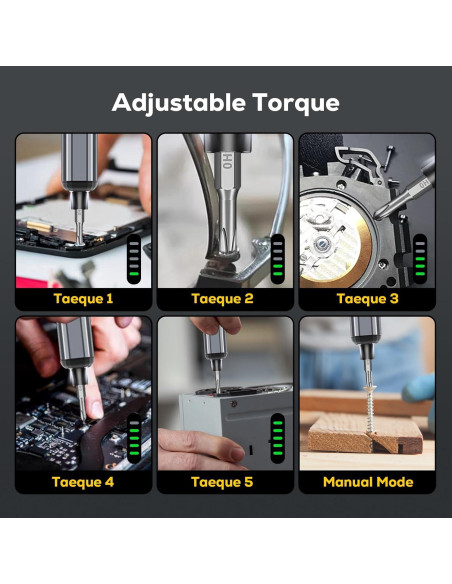Destornillador Eléctrico Vilcome 68 en 1 Recargable 300 RPM
