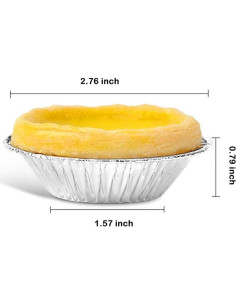 250 Moldes de Tarta de Aluminio Desechables Jilukibo 7 cm 2
