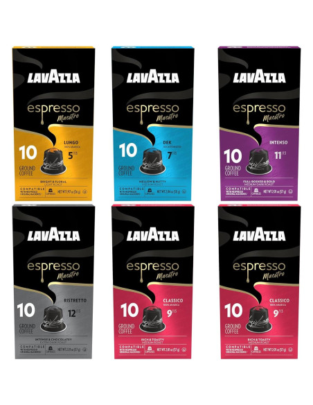 Paquete Variedad Espresso Lavazza 60 Cápsulas Nespresso