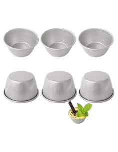 Moldes para Pudding Proshopping 6Pcs 8.3cm Antiadherentes