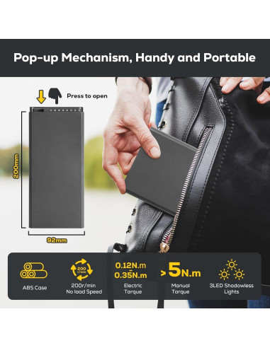 Destornillador Eléctrico Vilcome 68 en 1 Recargable 300 RPM