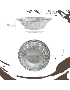 Moldes desechables de aluminio AIDUZETY 5,08 cm 100 unidades 2