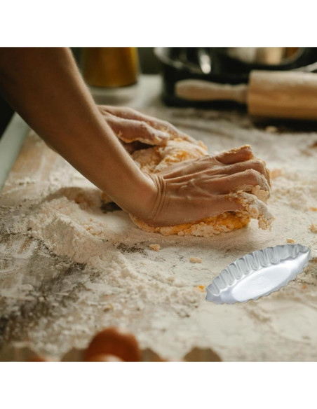 10 Moldes de Aluminio para Tartas QRZLP - Forma de Barco