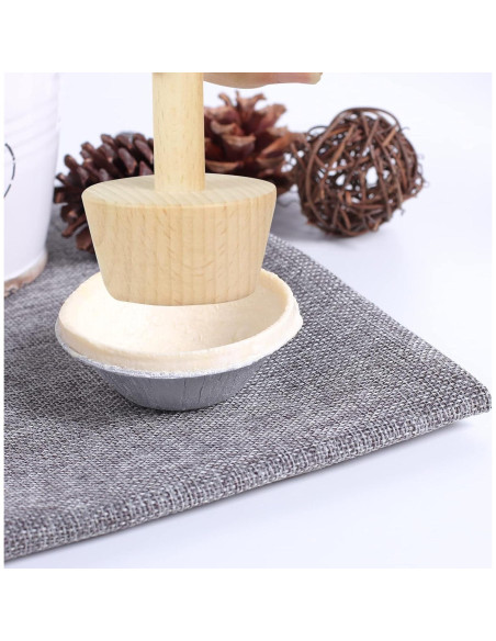 Juego de 3 Moldes de Tarta de Huevo KVMORZE de Madera