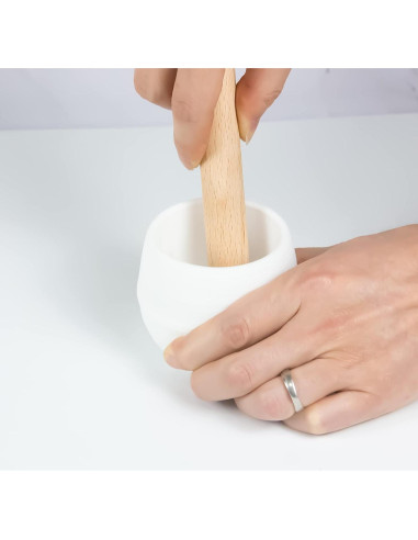 Juego de 3 Moldes de Tarta de Huevo KVMORZE de Madera