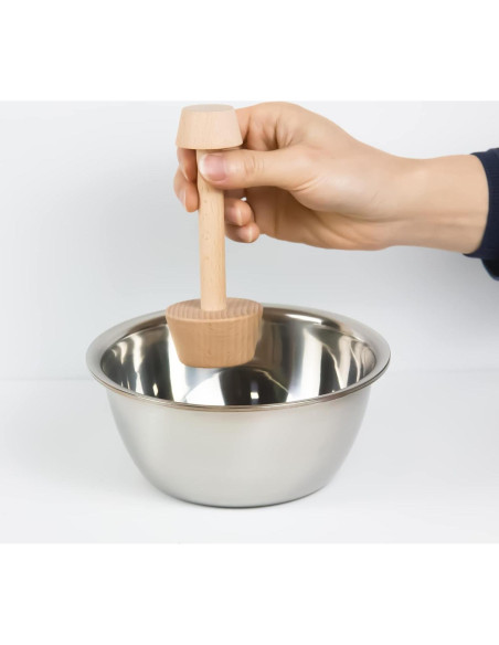 Juego de 3 Moldes de Tarta de Huevo KVMORZE de Madera