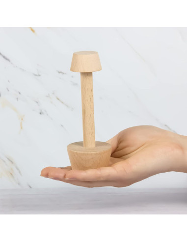 Juego de 3 Moldes de Tarta de Huevo KVMORZE de Madera