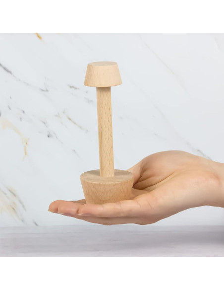 Juego de 3 Moldes de Tarta de Huevo KVMORZE de Madera