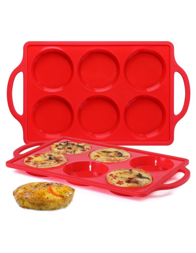 Moldes de Huevo de Silicona CAKETIME 3" Antiadherentes 2 Pcs