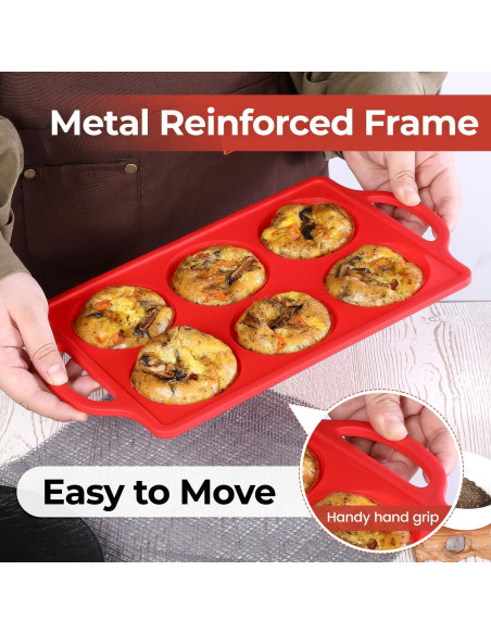 Moldes de Huevo de Silicona CAKETIME 3" Antiadherentes 2 Pcs