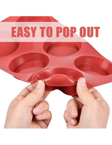 Molde para Muffin Top CAKETIME Silicona 2 Piezas 7,62 cm