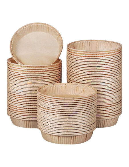 Moldes para Hornear Luxshiny 100 Pcs 10.97 cm Desechables