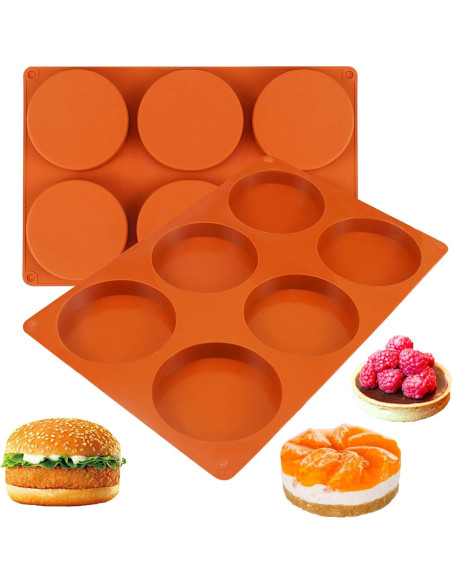 Moldes de Silicona Palksky 2 Piezas 6 Cavidades 32.77x22.35cm