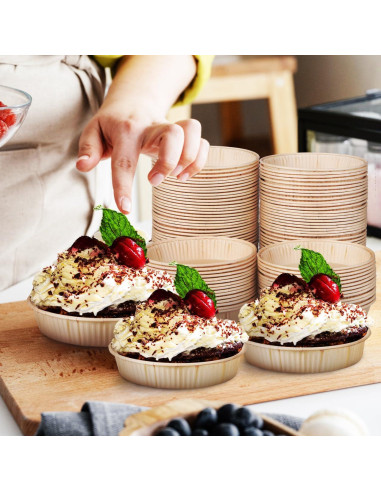 Moldes para Hornear Luxshiny 100 Pcs 10.97 cm Desechables