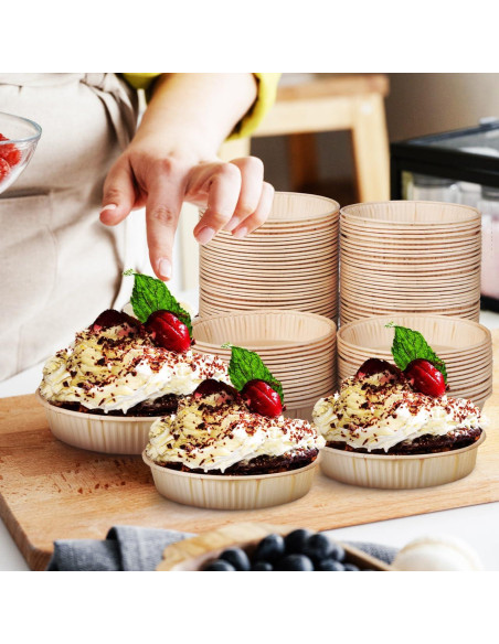 Moldes para Hornear Luxshiny 100 Pcs 10.97 cm Desechables