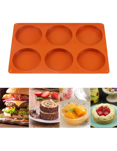 Moldes de Silicona Palksky 2 Piezas 6 Cavidades 32.77x22.35cm