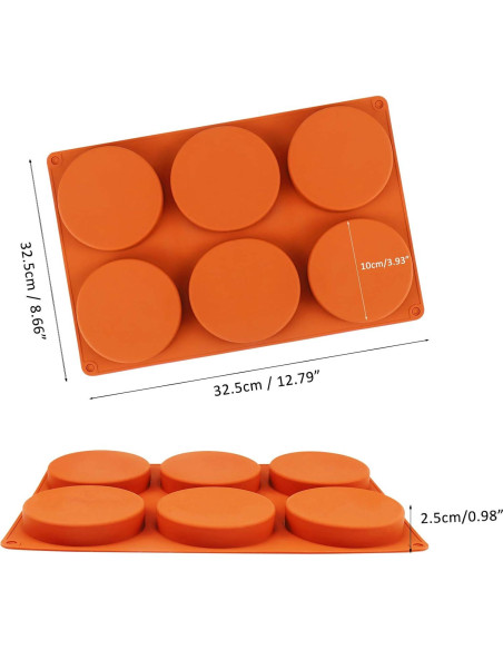 Moldes de Silicona Palksky 2 Piezas 6 Cavidades 32.77x22.35cm