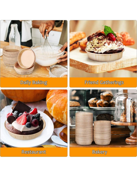 Moldes para Hornear Luxshiny 100 Pcs 10.97 cm Desechables