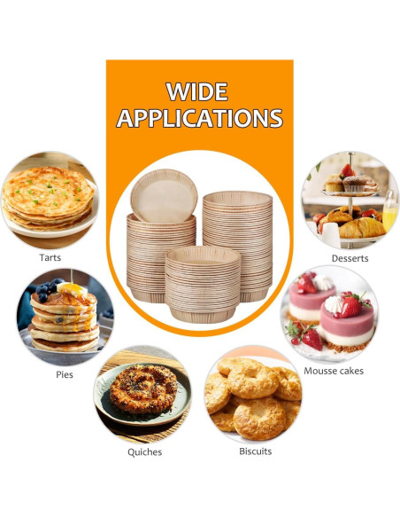 Moldes para Hornear Luxshiny 100 Pcs 10.97 cm Desechables