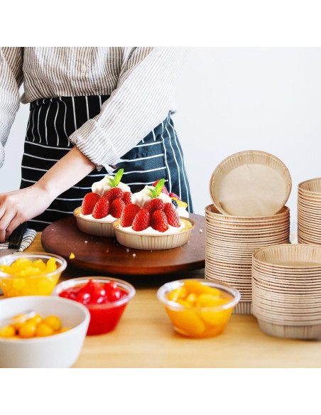 Moldes para Hornear Luxshiny 100 Pcs 10.97 cm Desechables