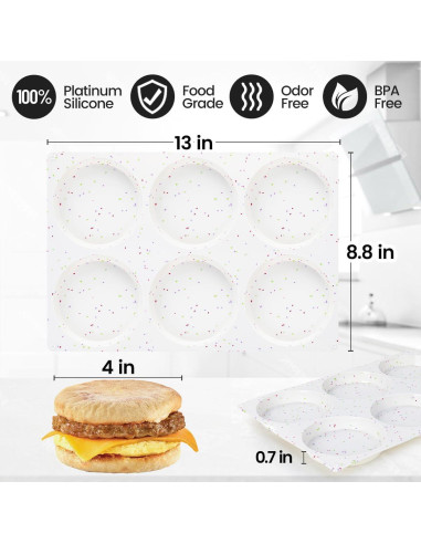 Molde para Muffin Jumbo CAKETIME Silicona 2 Piezas 10,16 cm