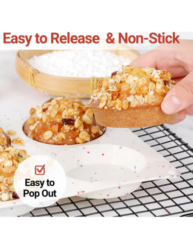 Molde para Muffin Jumbo CAKETIME Silicona 2 Piezas 10,16 cm