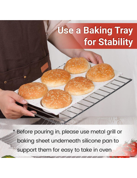 Molde para Muffin Jumbo CAKETIME Silicona 2 Piezas 10,16 cm