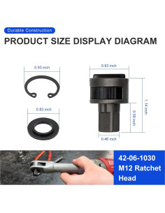 Cabezal de Carraca 3/8" Laofudech 42-06-1030 Compatible Milwaukee 2