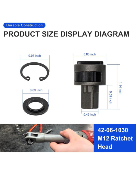 Cabezal de Carraca 3/8" Laofudech 42-06-1030 Compatible Milwaukee
