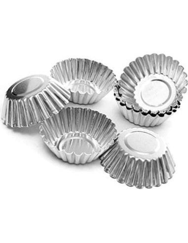 10 Moldes de Huevo de Aluminio LASSUM para Tartas 7 cm