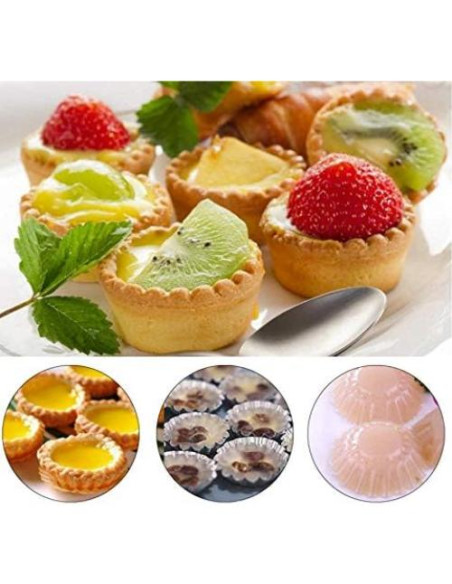 10 Moldes de Huevo de Aluminio LASSUM para Tartas 7 cm