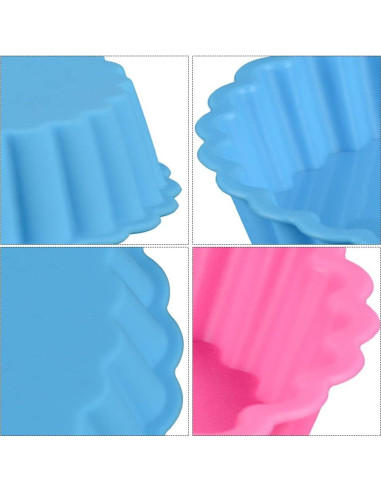 8 Moldes de Silicona para Tartas Mini Redondos 10.8 cm