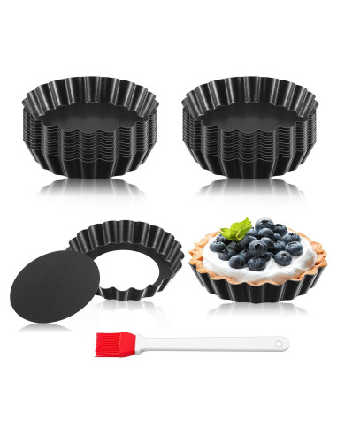 24 Moldes Redondos Antiadherentes 10 cm Patelai