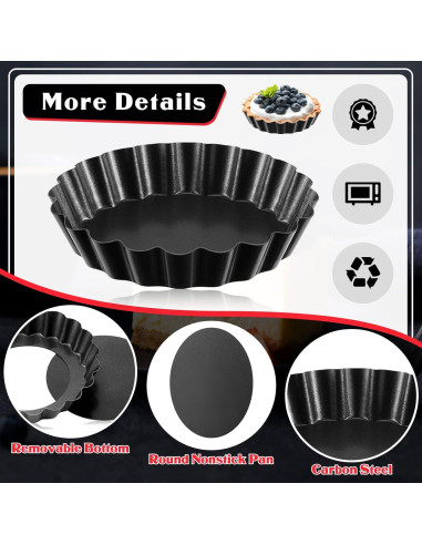 24 Moldes Redondos Antiadherentes 10 cm Patelai