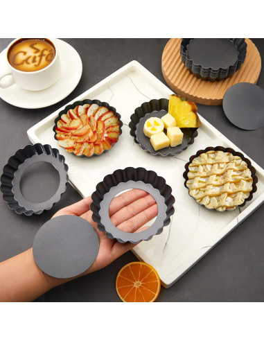 24 Moldes Redondos Antiadherentes 10 cm Patelai