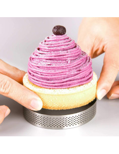 Anillo para Tartas FANGSUN Redondo 7,62 cm Acero Inoxidable 2