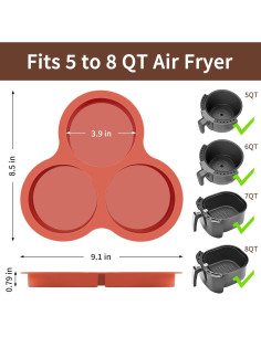 Moldes de Silicona JOERSH para Huevos y Muffins Jumbo 2 Pcs 2