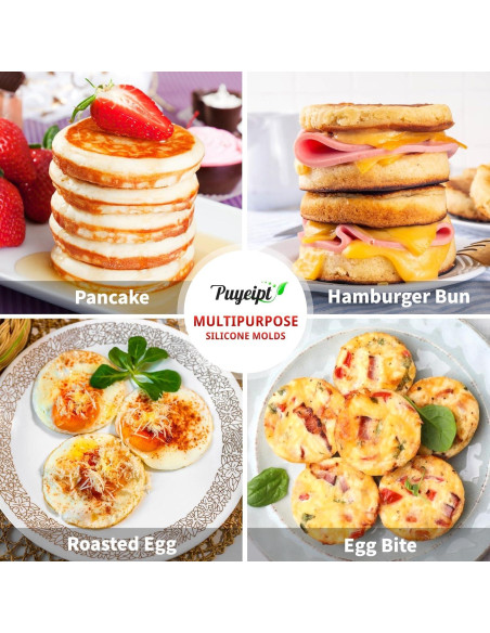Moldes de Silicona Puyeipt para Huevos 4" Redondos - 2 Pzs