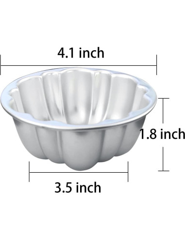 Moldes para Cupcake Weilan 6 Piezas Aluminio Antiadherente