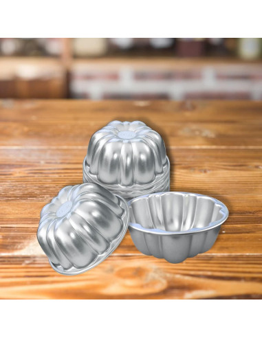 Moldes para Cupcake Weilan 6 Piezas Aluminio Antiadherente